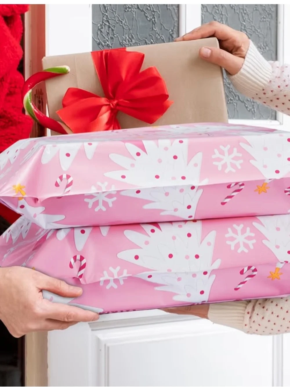 NEW! 20 Pink Holiday Trees Poly Mailers 10 x 13 inch